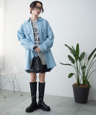 WEGO デニムBIGシャツ デニム淡色