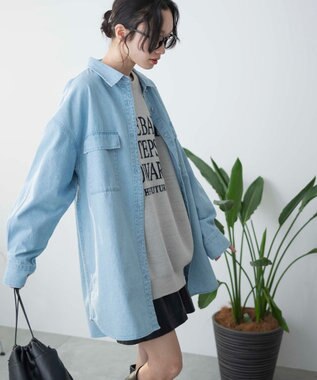 WEGO デニムBIGシャツ デニム淡色