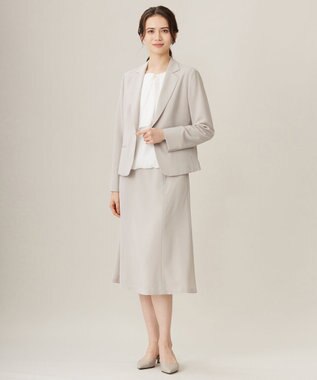 自由区 【セットアップ対応・UVカット・接触冷感・洗える】ライトストレッチフレア スカート ベージュ