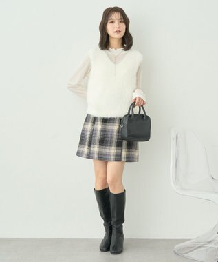 earth music&ecology シャギーベスト Off White