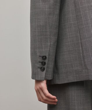 GRACE CONTINENTAL デザインフロントジャケット グレンチェック