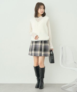 earth music&ecology シャギーベスト Off White