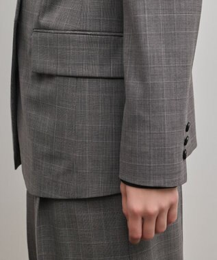 GRACE CONTINENTAL デザインフロントジャケット グレンチェック