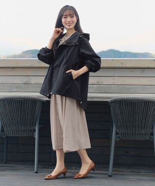 Tiaclasse L 撥水ドロストマウンテンパーカー ネイビー