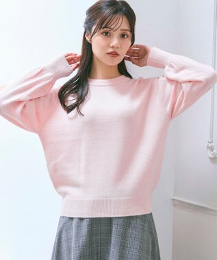 Feroux クルーネックニット プルオーバー ピンク系
