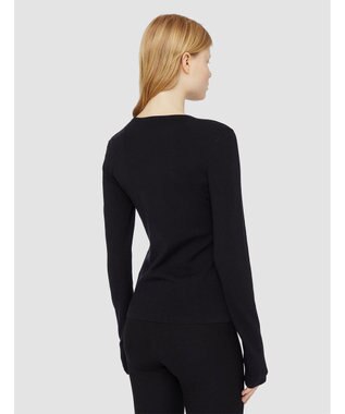 JOSEPH 【FOUNDATIONS】【洗える】シルクストレッチ　ラウンドネックニット Black