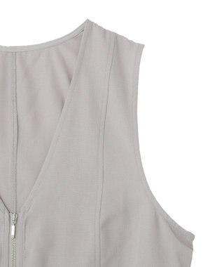 Green Parks レースドッキングＺＩＰベスト Light Gray