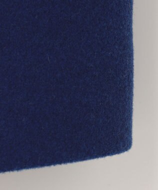 ANY ファイバーウール ノーカラーコート ブルー