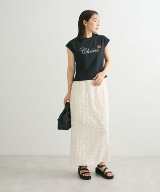 Green Parks ・ｓｗｉｎｇ　ｂｙ　ロゴ刺繍フレンチＴＥＥ Black