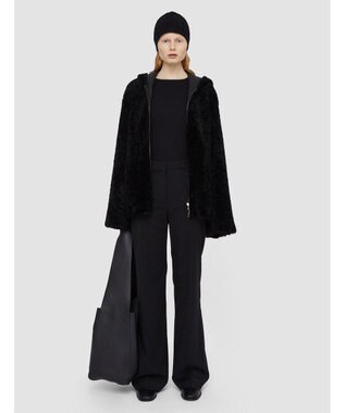 JOSEPH 【FOUNDATIONS】【洗える】シルクストレッチ　ラウンドネックニット Black