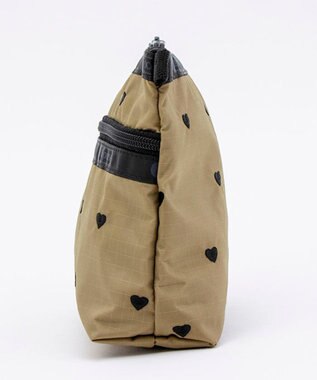 LeSportsac COSMETIC CLUTCH/モカブラックハートエンブロイダリー モカブラックハートエンブロイダリー