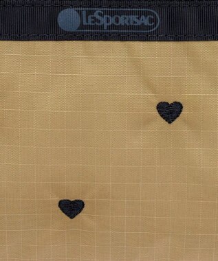 LeSportsac COSMETIC CLUTCH/モカブラックハートエンブロイダリー モカブラックハートエンブロイダリー