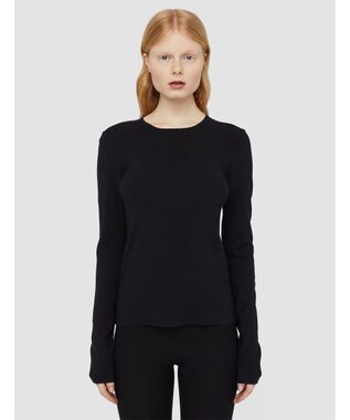 JOSEPH 【FOUNDATIONS】【洗える】シルクストレッチ　ラウンドネックニット Black