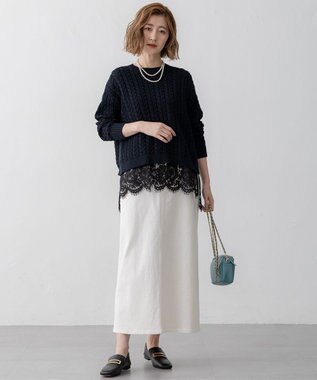 23区 パール ロンデル  ロング ネックレス ゴールド系