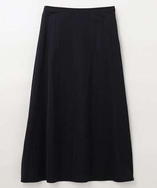 NAVE 【ReNAVE　洗える】グロスサテンスカート ブラック