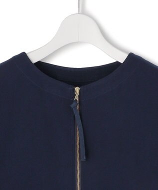 J.PRESS YORK STREET 【WOMEN】ジャージーライクツイル ドルマンブルゾン ネイビー系