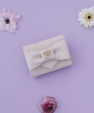 Maison de FLEUR ベルトリボンミニウォレット Pink