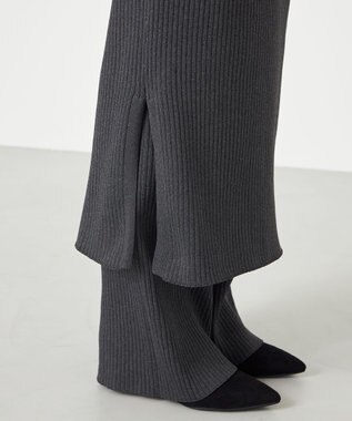 NAVE 【ReNAVE・洗える】スポンディッシュワイドリブワンピース グレー系