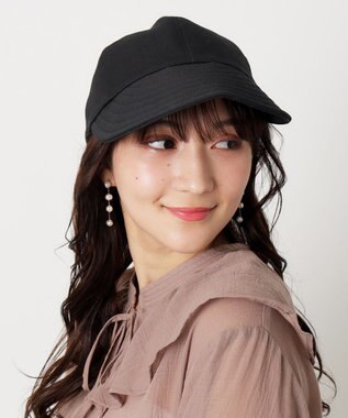 MOONBAT 【帽子】フルラ (FURLA) ジョッキーハット　ロゴプレート ブラック