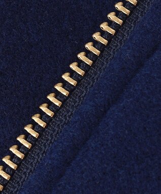 ANY ファイバーウール ノーカラーコート ブルー