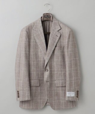 GOTAIRIKU 【CANONICO/カノニコ】サキソニーウールコットンブレンド ジャケット_ブラウンチェック ブラウン×グレンチェック