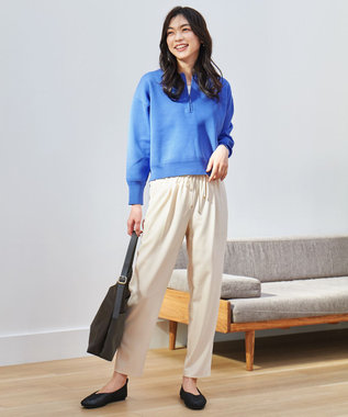 ANY ミラノリブジップニット ブルー