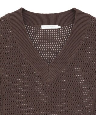 AMERICAN HOLIC 袖フリンジショート丈プルオーバー Brown