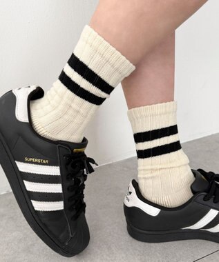 WEGO ローゲージラインソックス（R）　 ブラック