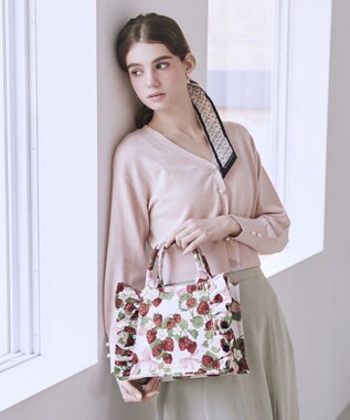 Maison de FLEUR いちごゴブランフロントフリルバッグ