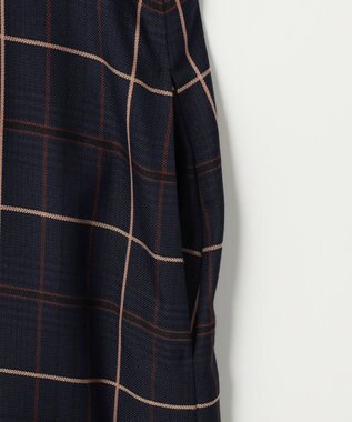 J.PRESS LADIES サイロチェック ストライプ ワンピース ネイビーチェック系