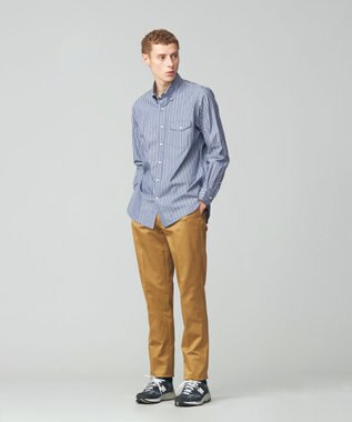 J.PRESS MEN ドビーマルチストライプ シャツ ネイビー系1