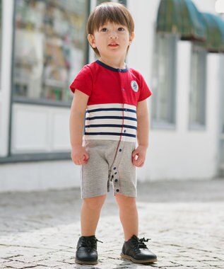 J.PRESS KIDS 【BOX付き】【70㎝】ロンパース&蝶ネクタイスタイ セット レッド系1