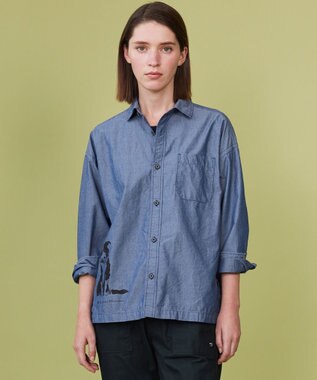 JOSEPH ABBOUD MOUNTAIN 【テーム・ヤルヴィモチーフ】デザイン シャツ ネイビー系