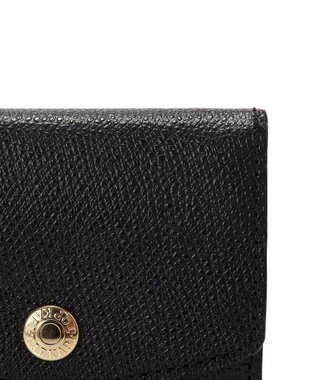 TOPKAPI 【TOPKAPI】角シボ型押し・ラウンドフラップ  三つ折り 財布 COLORATO コロラート ブラック