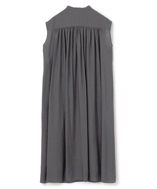 UNFILO ヴィンテージシアー ギャザーワンピース チャコール