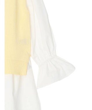 earth music&ecology ＳＥＴ２点Ｖネックベスト＋スタンドカラーチュニック Ivory