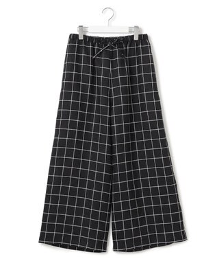 J.PRESS YORK STREET 【WOMEN】リネンライクリラックス ワイドパンツ ブラック系3