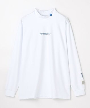 PW CIRCULUS 【吸水速乾 /  UV遮蔽率99.9% UVカット / ストレッチ】【MEN】アニマルグラフィックロングスリーブモックT  ゴルフ ホワイト系
