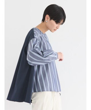 AMERICAN HOLIC 異素材バックタックドッキングプルオーバー Navy