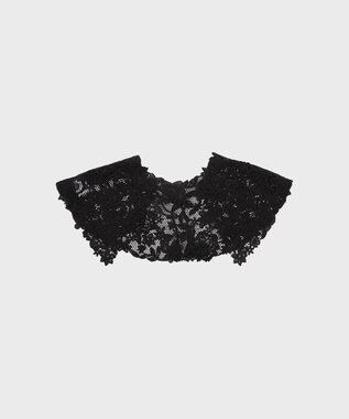 GRACE CONTINENTAL タッセル付レースカラー ブラック