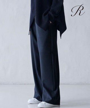 23区 【R(アール)】CANGIOLIウールツイルストレッチ ワイドパンツ