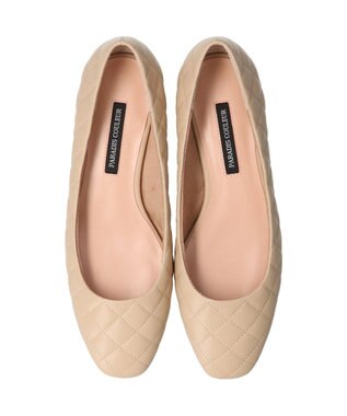 Bridget Birkin 【PARADIS COULEUR】パールヒールキルティングパンプス ライトベージュ