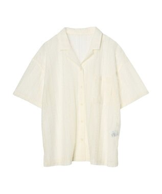 earth music&ecology フラワーレースシャツ Off White