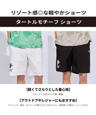 PW CIRCULUS 【MEN】TURTLE MOTIFショーツ ゴルフ ブラック系