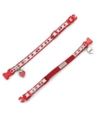 PET PARADISE ペットパラダイス 苺 チャーム付き首輪 ３Ｓ レッド