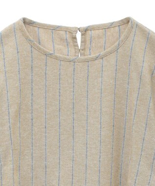 CRAFT STANDARD BOUTIQUE ボリュームスリーブウエストギャザーチュニック Stripe