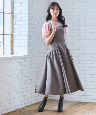 Feroux ブーケスリーブ ニットプルオーバー ピンク系