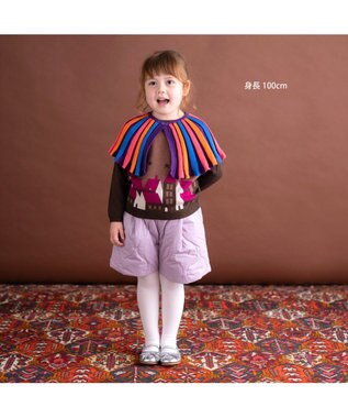 ami amie リバーシブルカラフル付け衿　親子兼用OK パープル