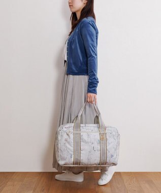 ACE BAGS & LUGGAGE HAyU × ace.  フォールディング 折り畳みボストンバッグ 猫柄 32L 17863 ベージュ柄