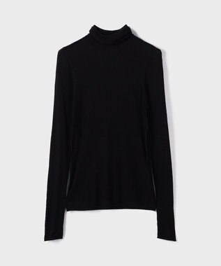 GRACE CONTINENTAL シアーリブニットトップ ブラック
